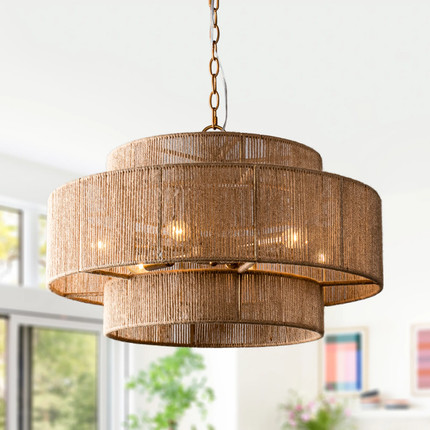 Click for more info about Luzerne 6 - Light 3-Tier Drum Chandelier