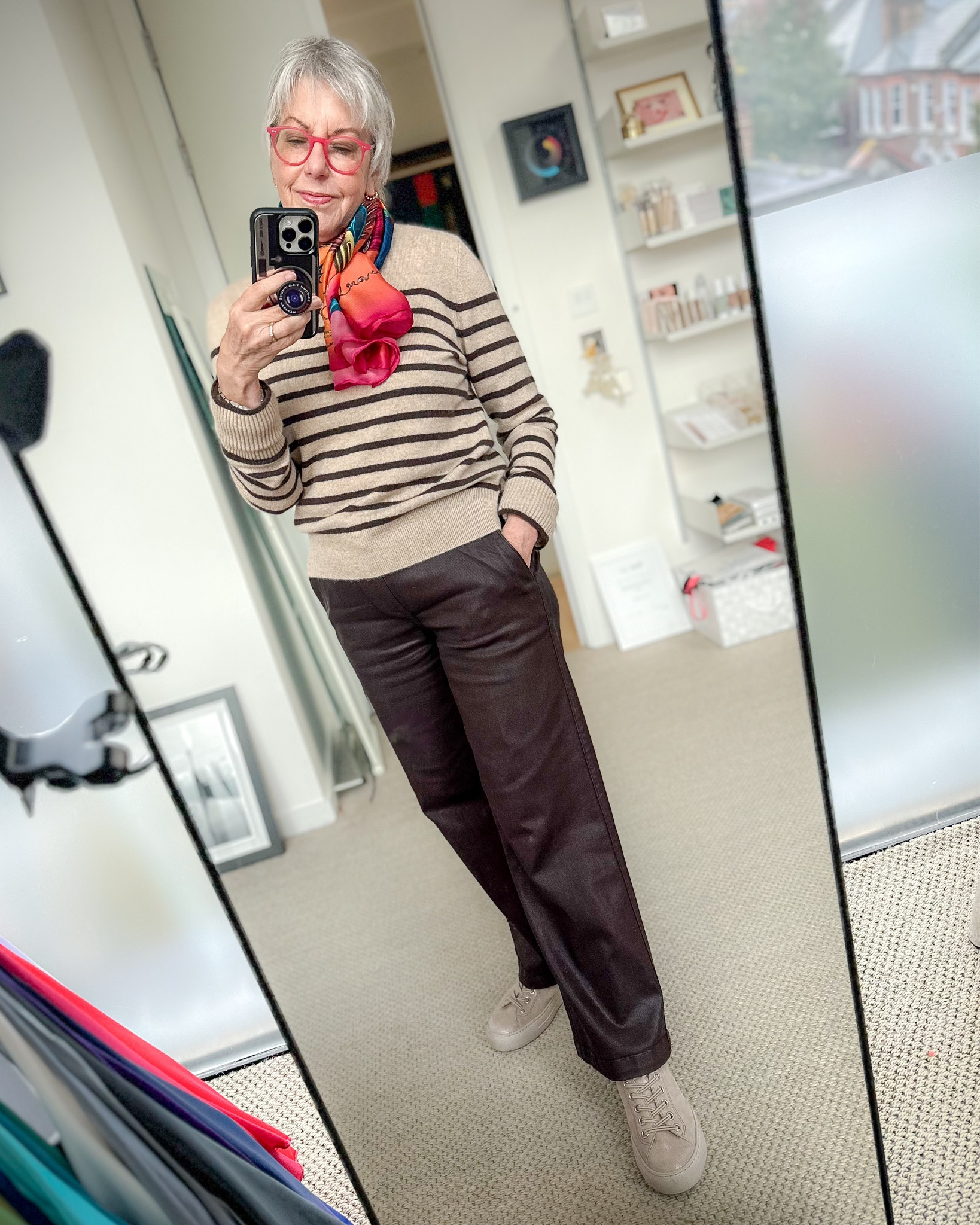 Travel outfit from London… these coated denim trousers were MVP’s! 

Wearing size XS in the sweater, 27 in the jeans  

#LTKover40 #LTKtravel #LTKSeasonal