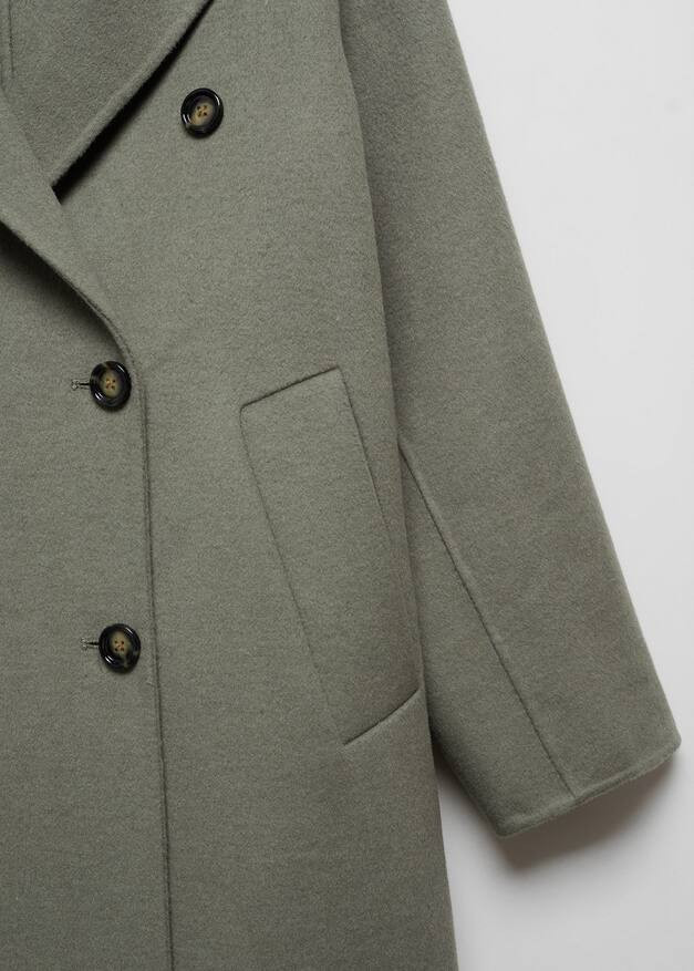 Handmade oversized wool coat | MANGO (US)