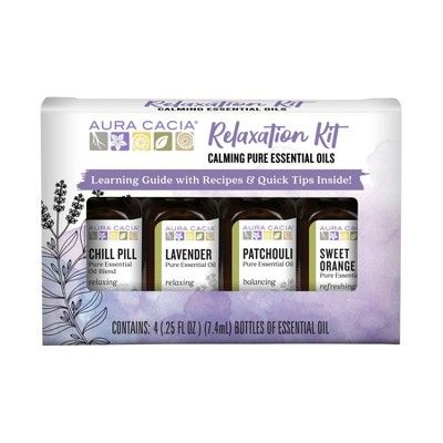 Aura Cacia Discover Relaxation Kit - 4ct/0.25 fl oz each | Target