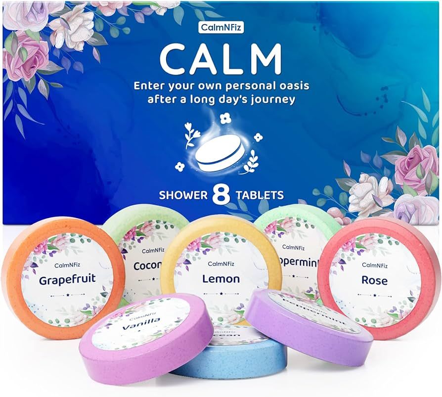 CalmNFiz Shower Steamers Aromatherapy,Spa Kit, Gifts for Mom,Shower Bombs with Essential Oils,Chr... | Amazon (US)