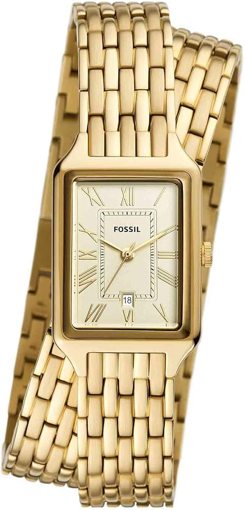 Fossil Raquel Women's Watch with Rectangular Case and Stainless Steel Bracelet or Leather Band | Amazon (US)