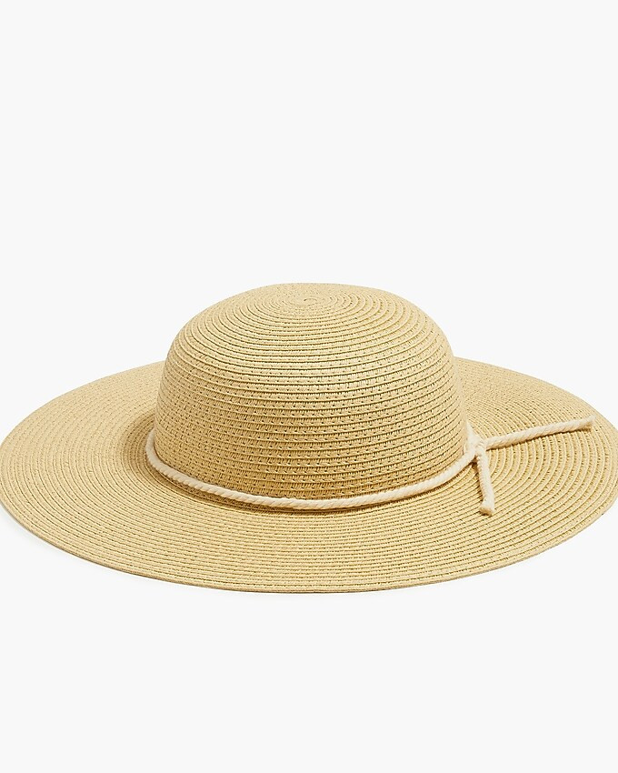 Girls' straw hat with white bow | J.Crew Factory