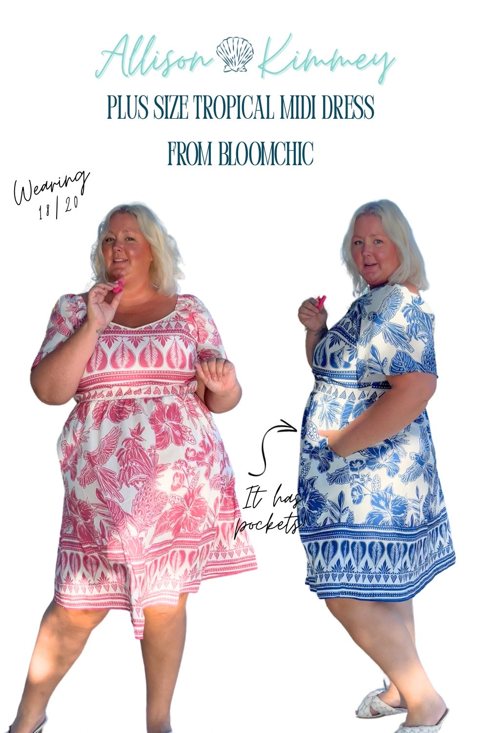 Perfect midi tropical plus size dress for all your spring and summer needs! BloomChic carries tons of styles in sizes 10-30 (yassss!!) I’m wearing the 18/20 and it is true to size. Pockets! Lightweight material that is not see through. Perfect length and coverage for work but great weight for a summer outing! 

#LTKPlusSize #LTKFindsUnder50