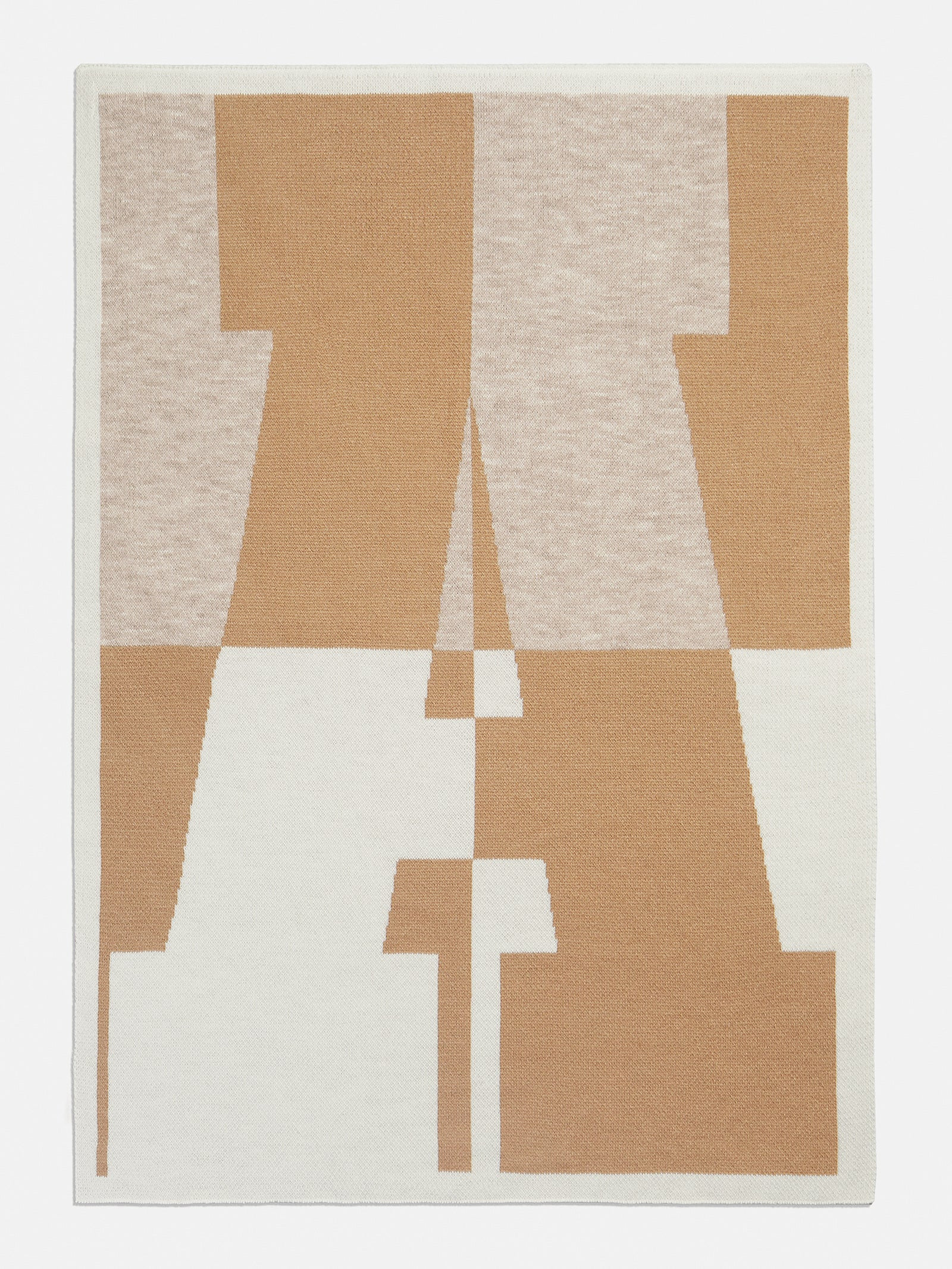 Initial Here Custom Blanket - Gray/Camel | BaubleBar (US)