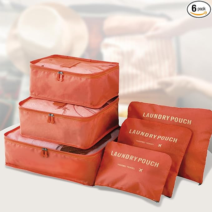 Packing Cubes 6 Set Travel Essentials for Carry on Luggage Organizers Suitcase Travel Accessories... | Amazon (US)