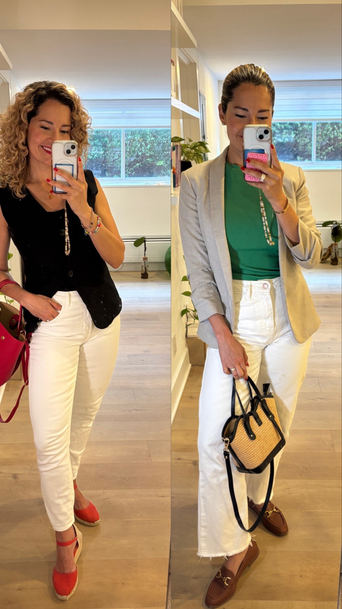 White jeans - 2 outfits 

#LTKjeans #LTKcanada #LTKstyletip