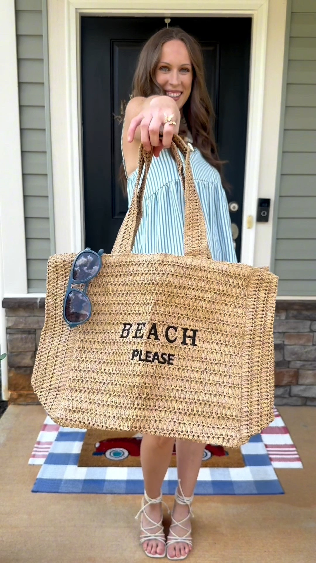 Beach look 🩵🌴

Amazon fashion, beach dress, swim cover up, high heels, beach bag