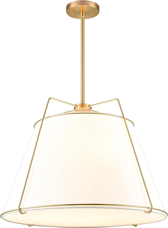 Light Society LS-C555-AB Lise Chandelier, Antique Brass/White | Amazon (US)