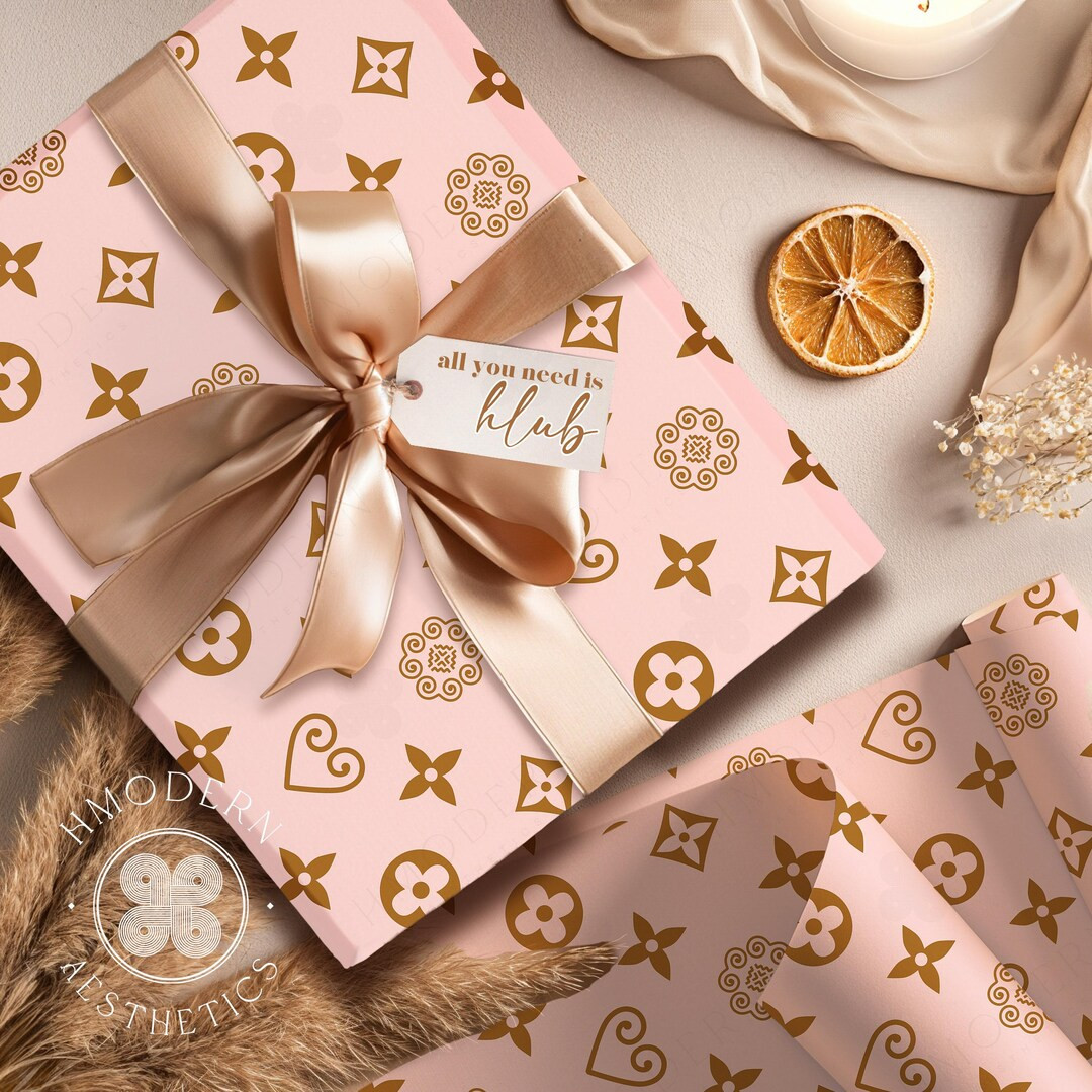 Hmong Inspired Luxury Vintage Pink Satin Gift Wrapping Paper | 30x36, 30x72, 30x180 in | Christma... | Etsy (US)