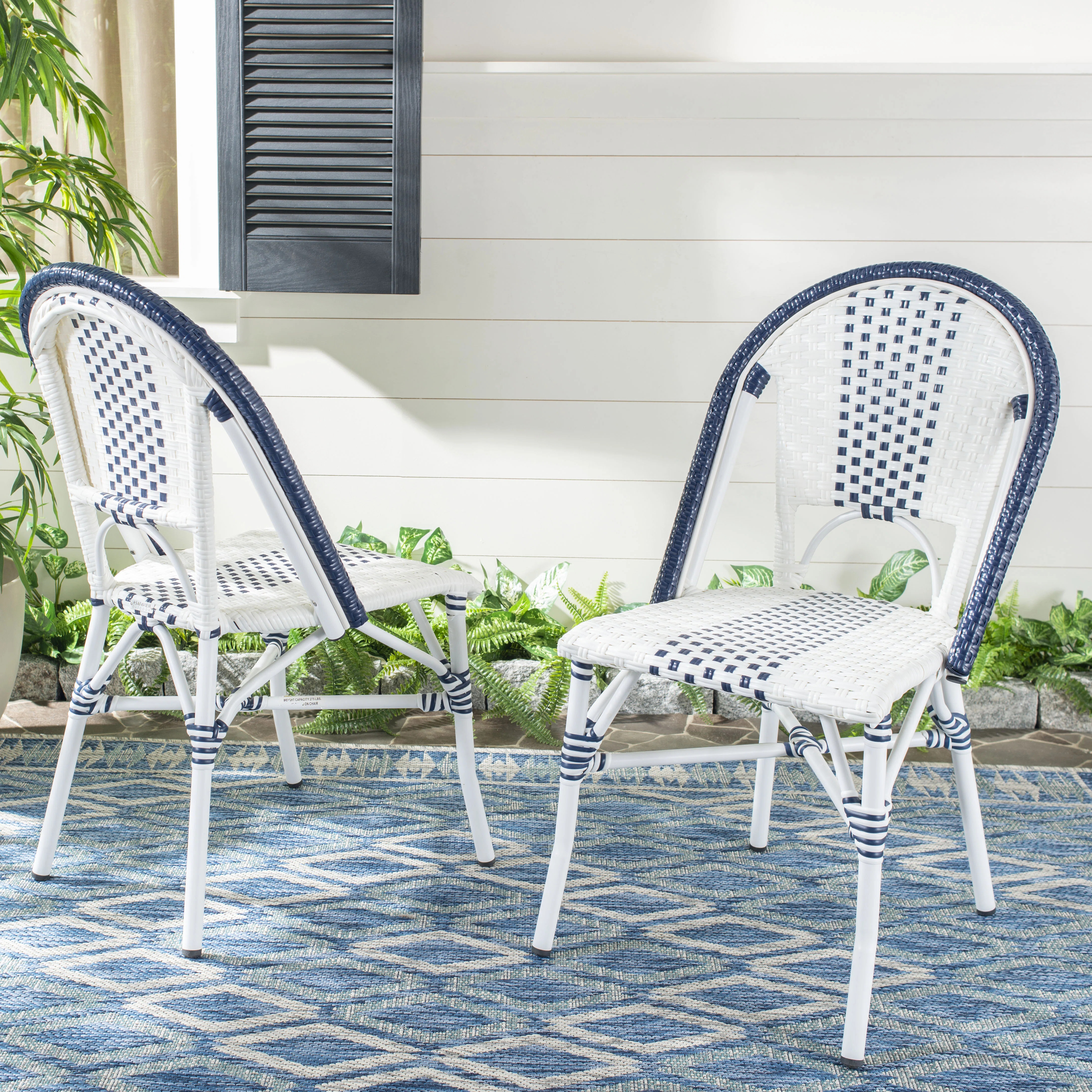 Laraine Premium All-Weather Wicker Outdoor Dining Side Chair (Set of 2) | Wayfair North America