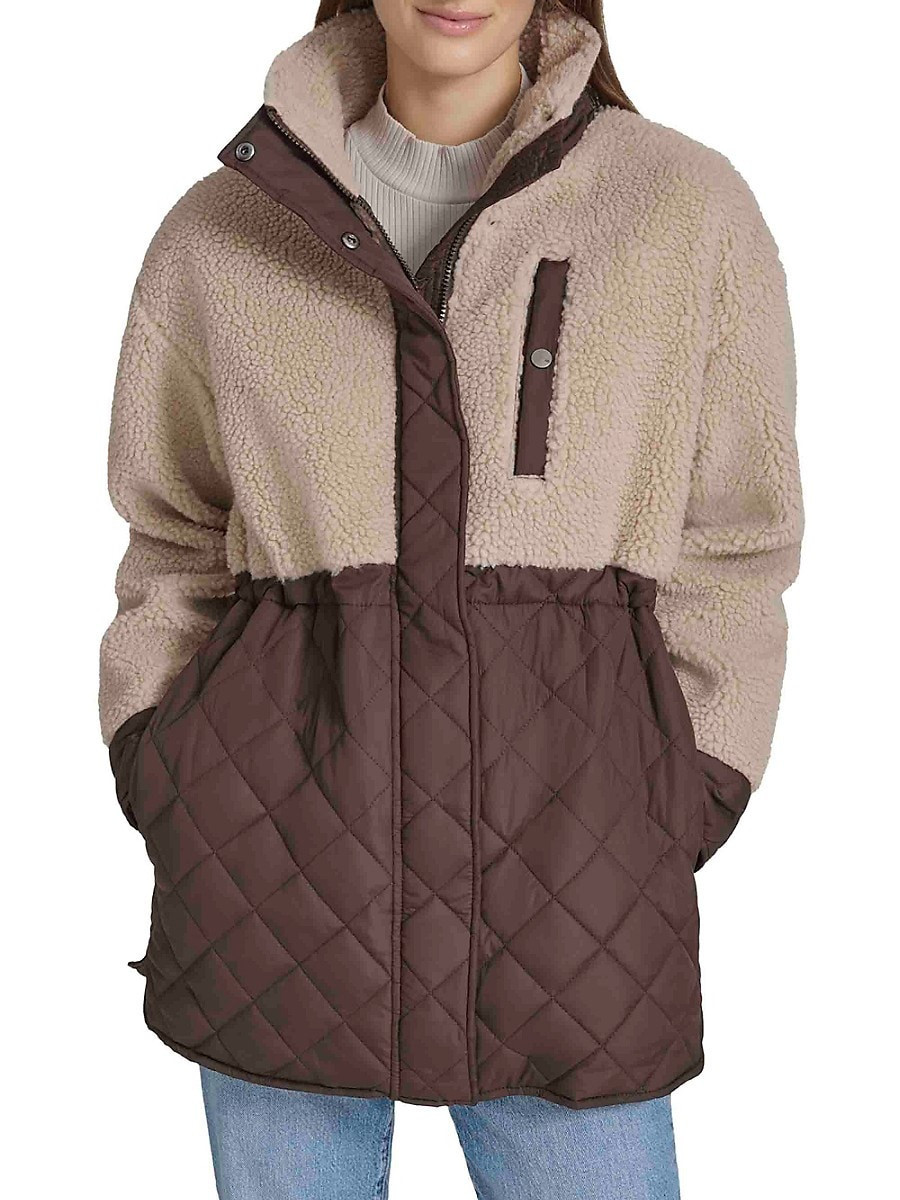 Andrew Marc Sport Women's Mixed Media Faux Fur Jacket - Beige Multicolor - Size XS | Saks Fifth Avenue OFF 5TH