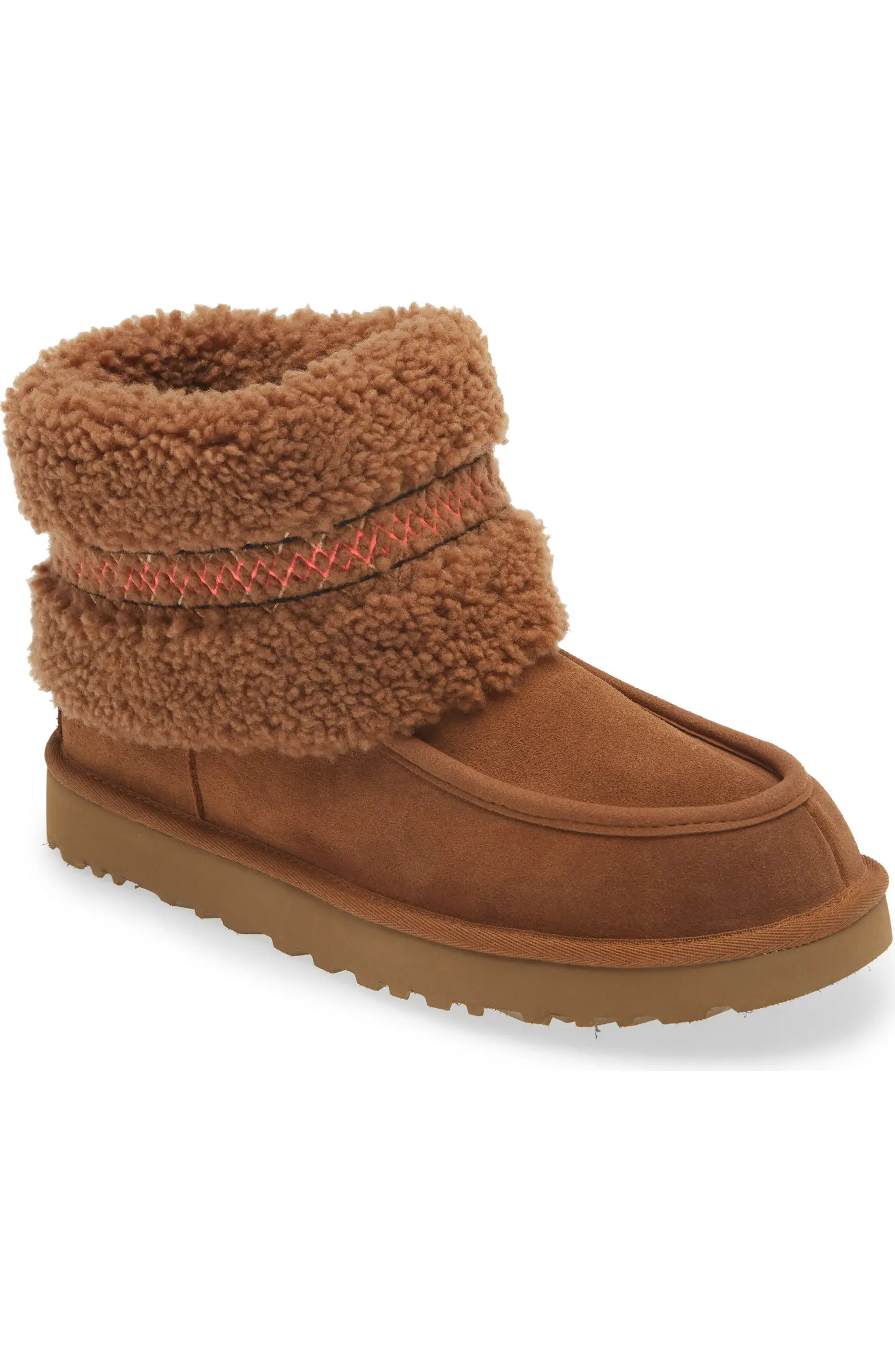 UGG® Genuine Sheepskin Mini Braid Boot (Women) | Nordstromrack | Nordstrom Rack