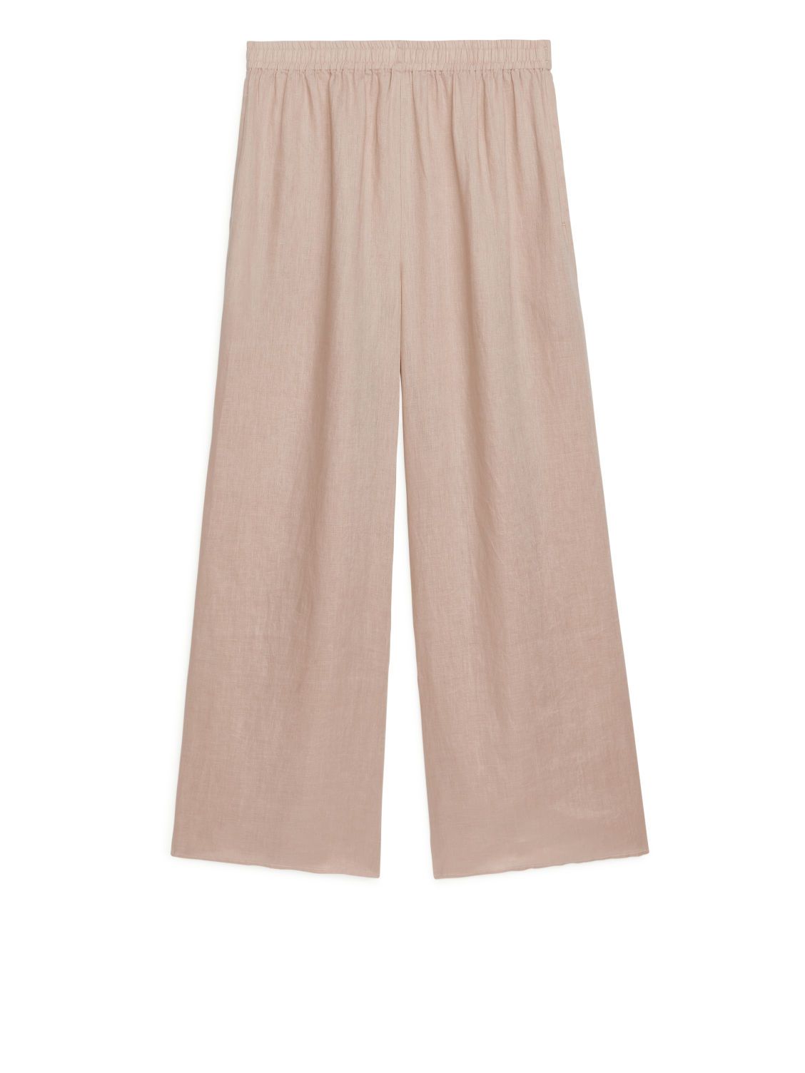 Wide Linen Trousers - Beige | ARKET