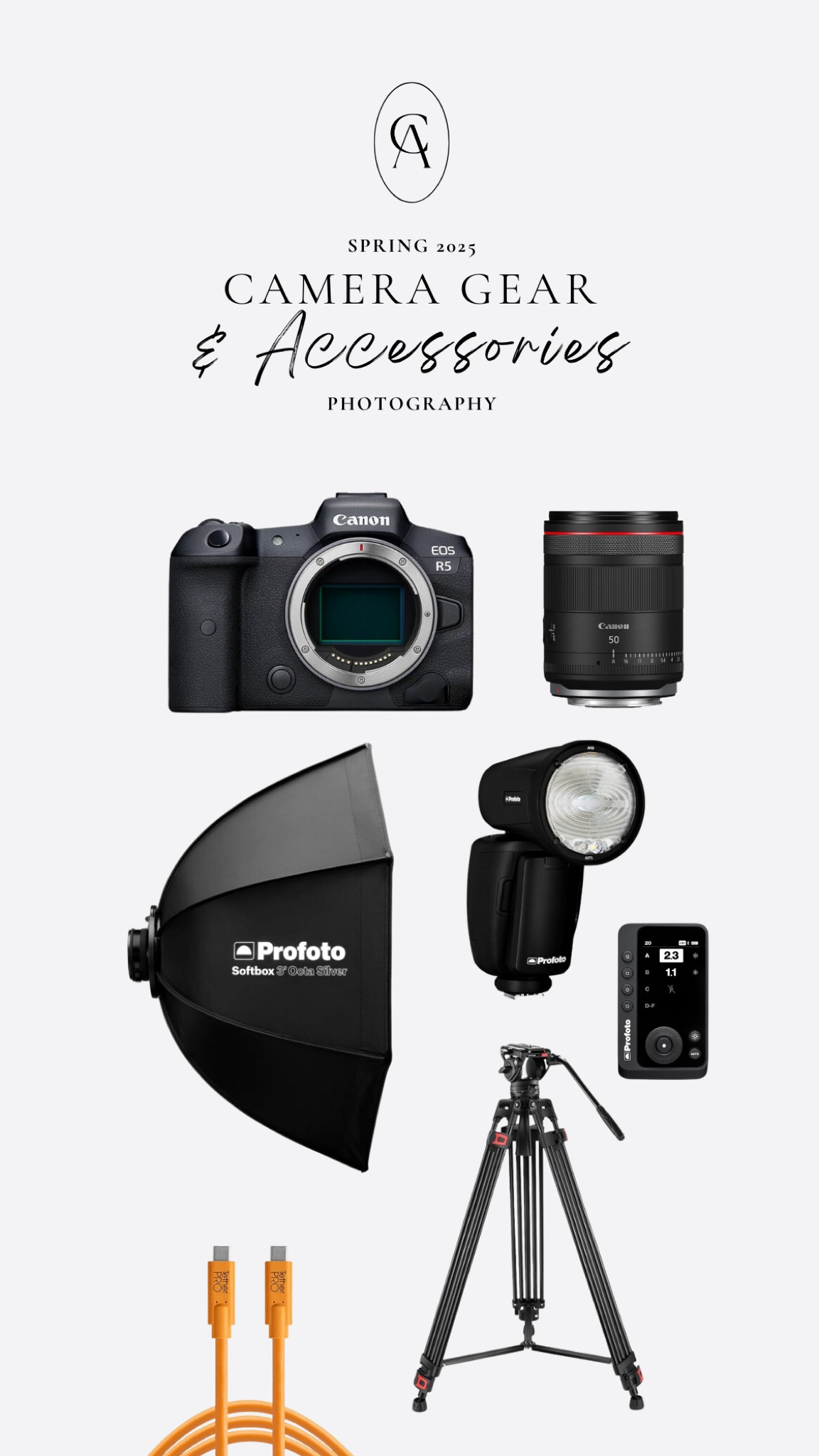 Canon camera gear and accessories to get started in photography 