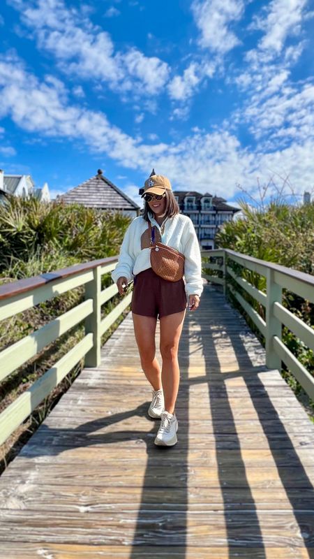 Chilly Early morning exploring rosemary beach outfit 

Pullover in a small tts 
Shorts in a small tts 
Shoes tts 
Hat is no longer available 

#amazonfinds 

#LTKstyletip #LTKtravel #LTKfindsunder50