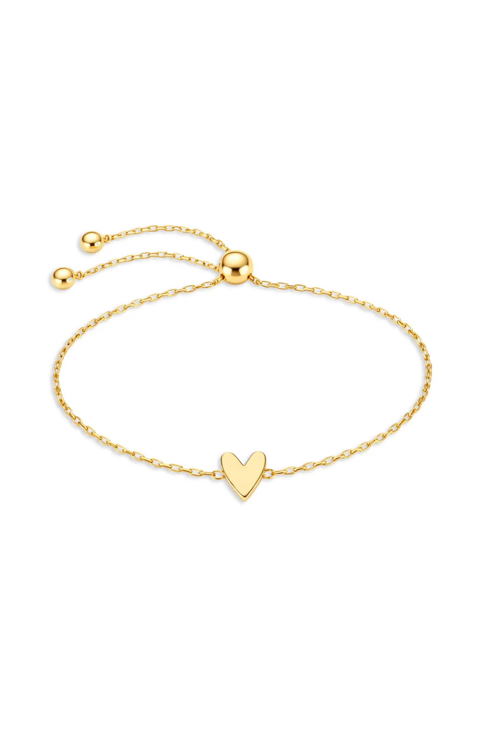 Gold-Tone Heart Slider Bracelet | Nordstrom