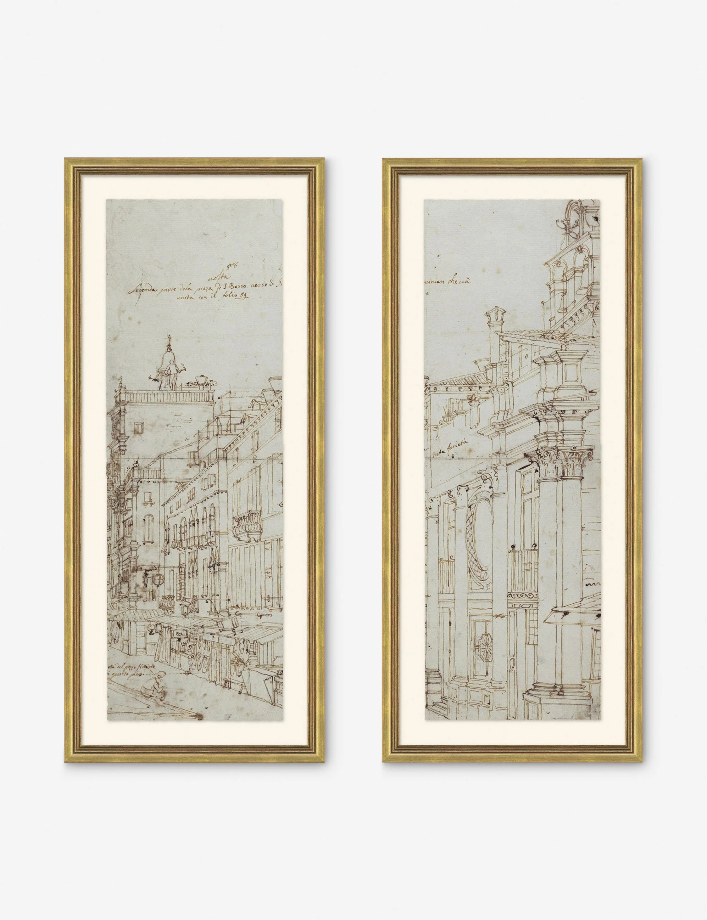 Canaletto Drawing Prints (Set of 2) | Lulu and Georgia 