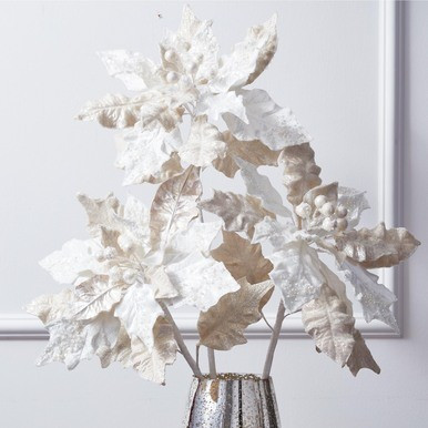 Glittered Poinsettia - Set of 3 | Z Gallerie