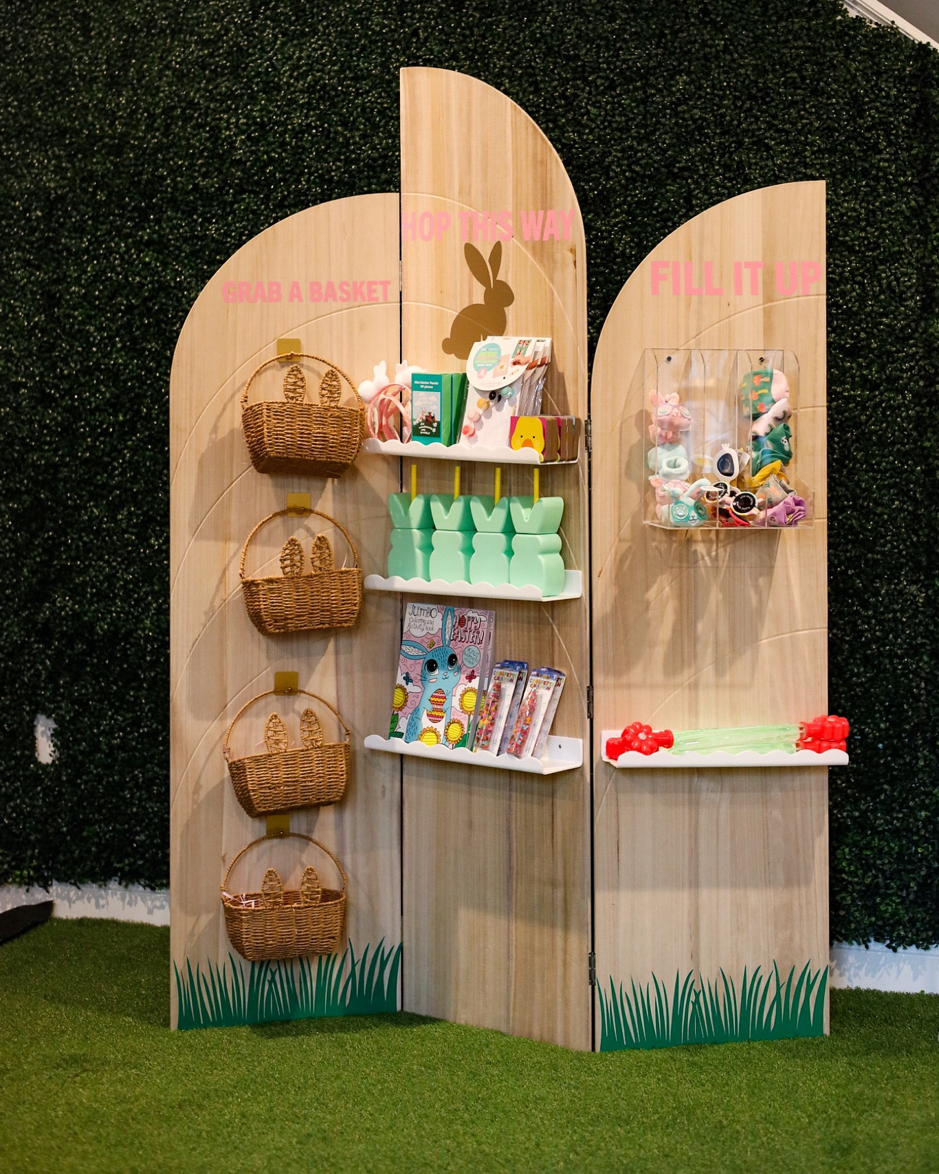 Treat wall created using this pre made backdrop. Signage created using my cricut explore 3. Arched Backdrop is linked here: 
https://go.magik.ly/ml/20ond/ 

All of the baskets and treats came from Target Dollar Spot, Homegoods, and Walmart Dollar Spot. 

#LTKfindsunder100 #LTKFestival #LTKparties