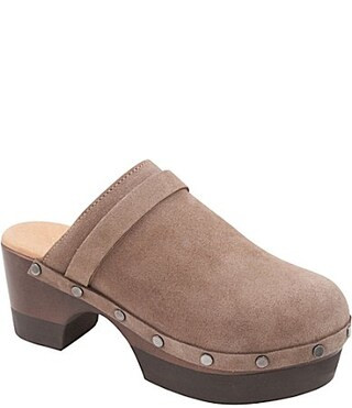Andre Assous Olivia Suede Platform Clogs - 7 | Dillard's