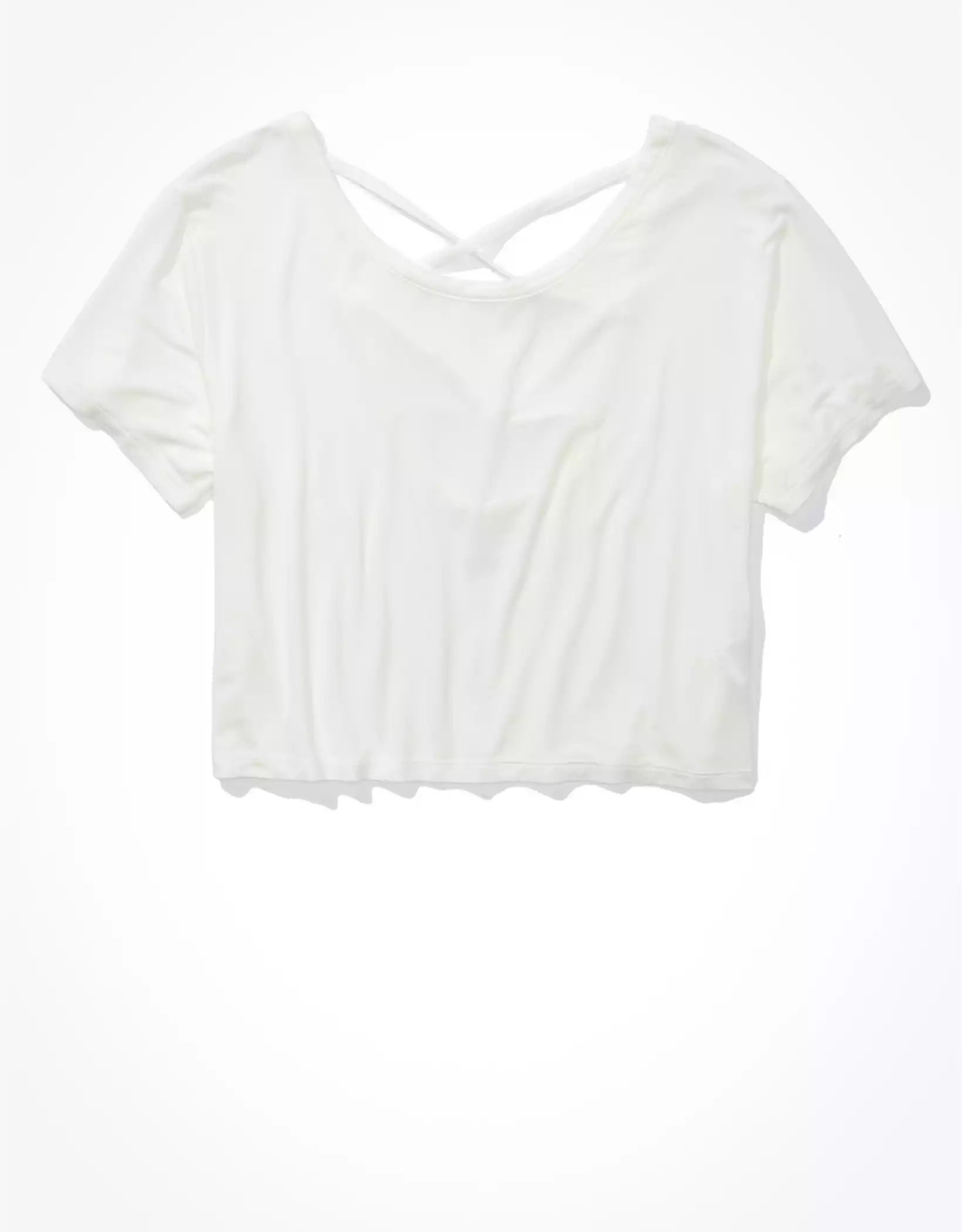 AE Soft & Sexy Cropped Open-Back T-Shirt | American Eagle Outfitters (US & CA)