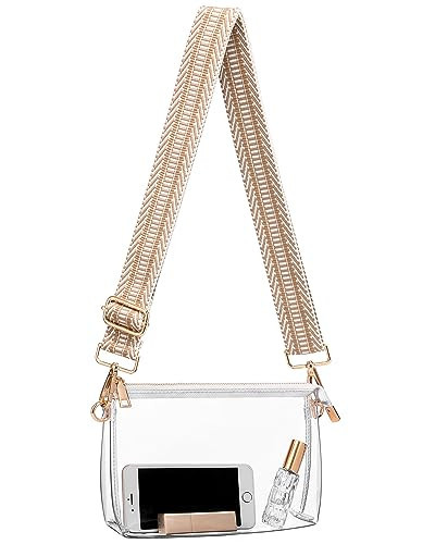 BS-VOG Clear Purse for Women - Stadium Approved Crossbody Bag, Small Stadium Bag for Concerts & Sports Events | Amazon (US)