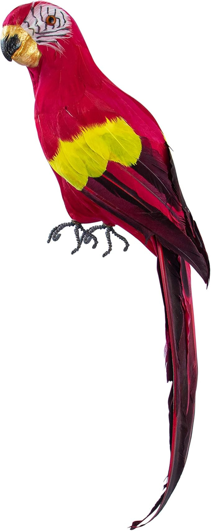 AUEAR, 17.7 Inch Red Lifelike Artificial Birds Feathered Fake Shoulder Parrot Decor Model for Dec... | Amazon (US)