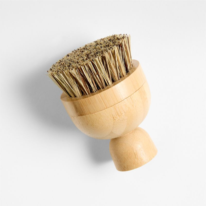 Clean by Crate Natural Palm Brush with Replaceable Head | Crate & Barrel | Crate & Barrel