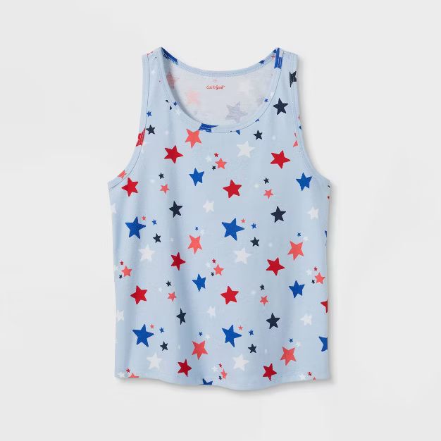 Girls' Adaptive Star Tank Top - Cat & Jack™ Light Blue | Target