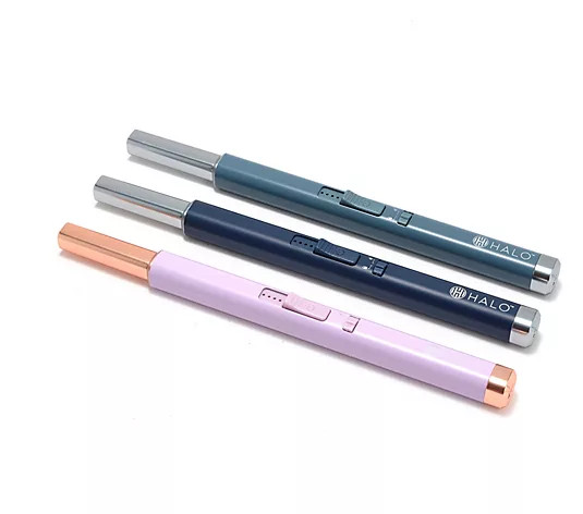 Make Your Selection: HALO Set of 3 Rechargeable Lighter Wands with Gift Boxes | QVC