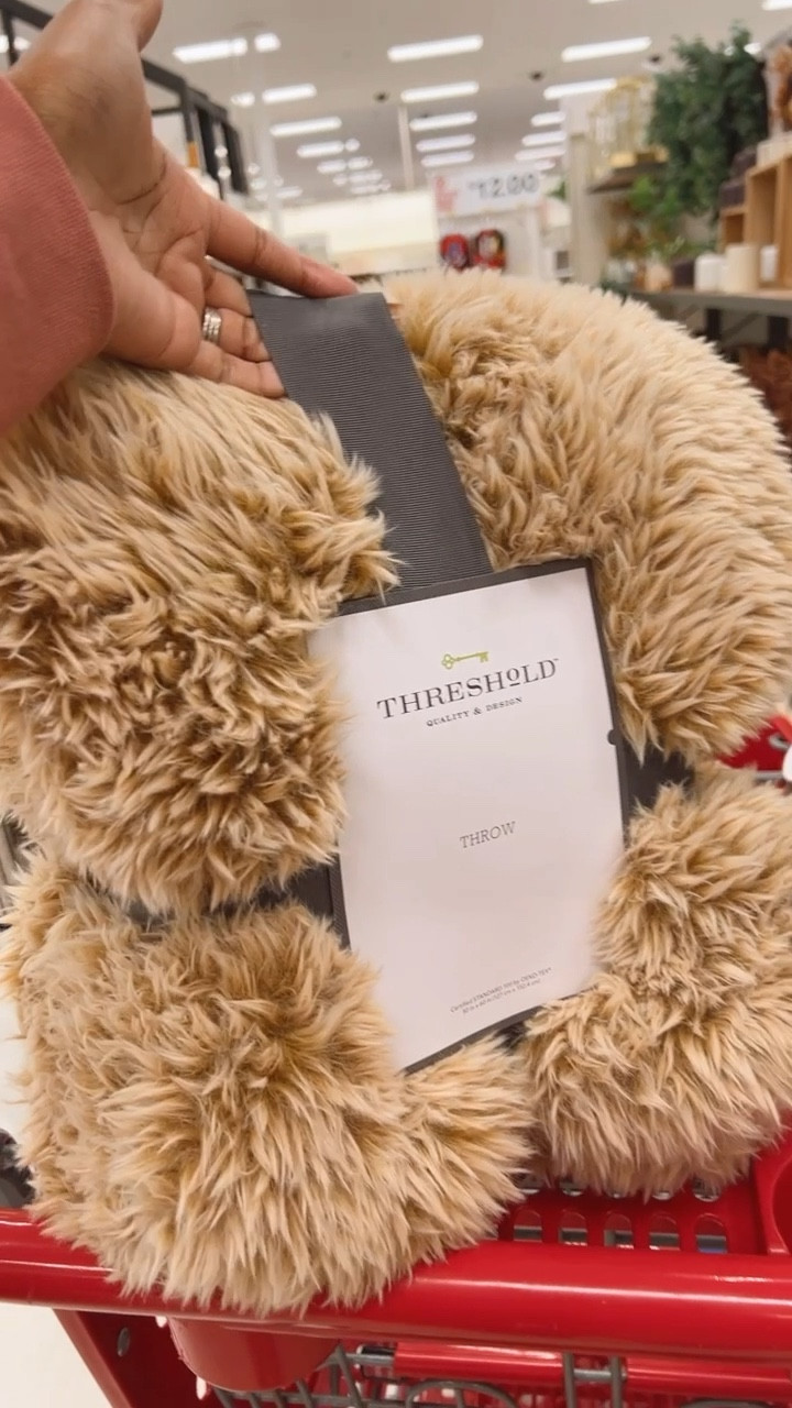 Threshold faux fur discount throw