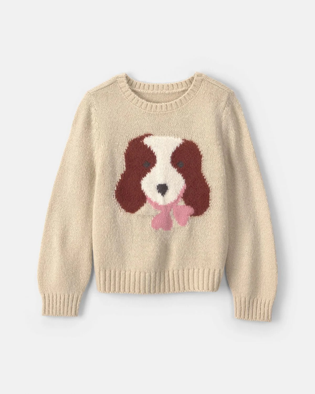 Toddler Girl Dog Sweater - Cream | Carter's Inc