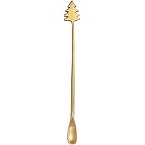 Creative Co-Op Brass Cocktail Spoon with Christmas Tree Handle | Amazon (US)