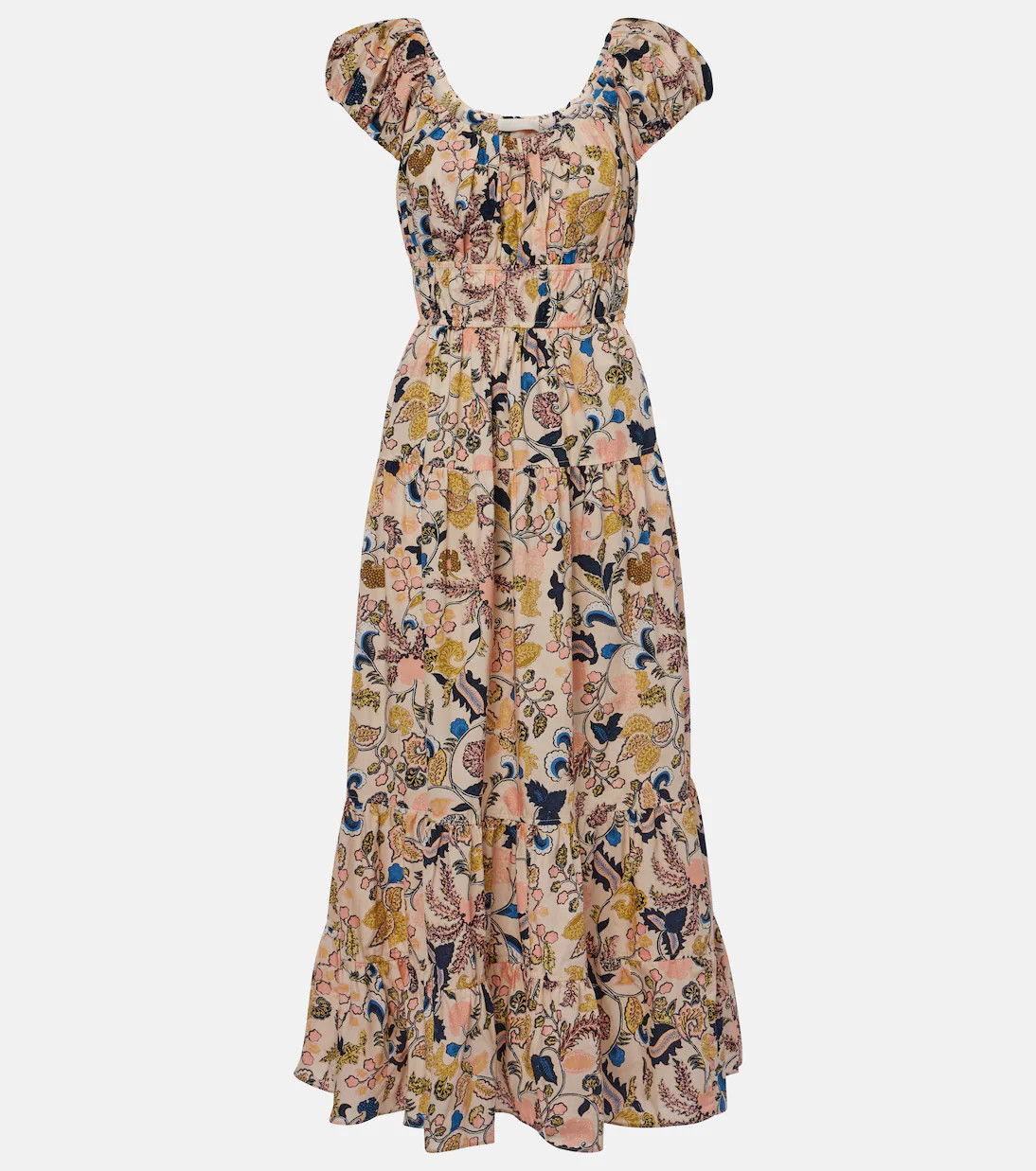 Paloma printed cotton poplin midi dress | Mytheresa (UK)