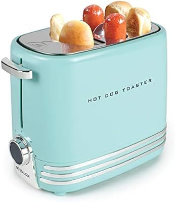 Nostalgia HDT900AQ Pop-Up 2 Hot Dog and Bun Toaster With Mini Tongs, Works with Chicken, Turkey, ... | Amazon (US)