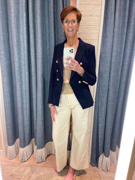 Such a treat to shop in store at Veronica Beard on Newbury Street in Boston. Loving my new Miller Dickie blazer, Solent cashmere cardigan, and Taylor jeans.

#LTKworkwear #LTKstyletip #LTKover40