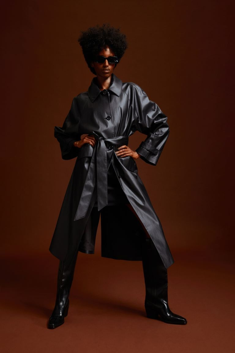 Waxed Tie-belt Coat | H&M (US + CA)