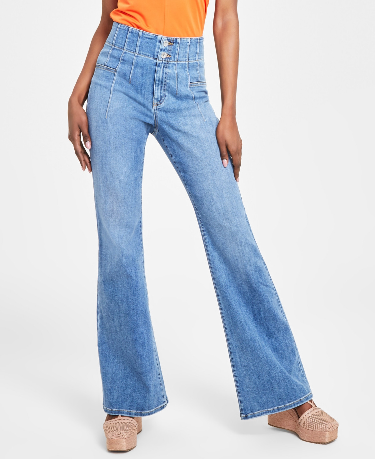 I.n.c. International Concepts Women's Double-Shank High-Rise Flare-Leg Jeans, Created for Macy's | Macys (US)