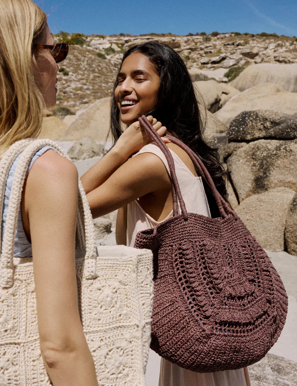 Brown Raffia Tote Bag | Nobody's Child