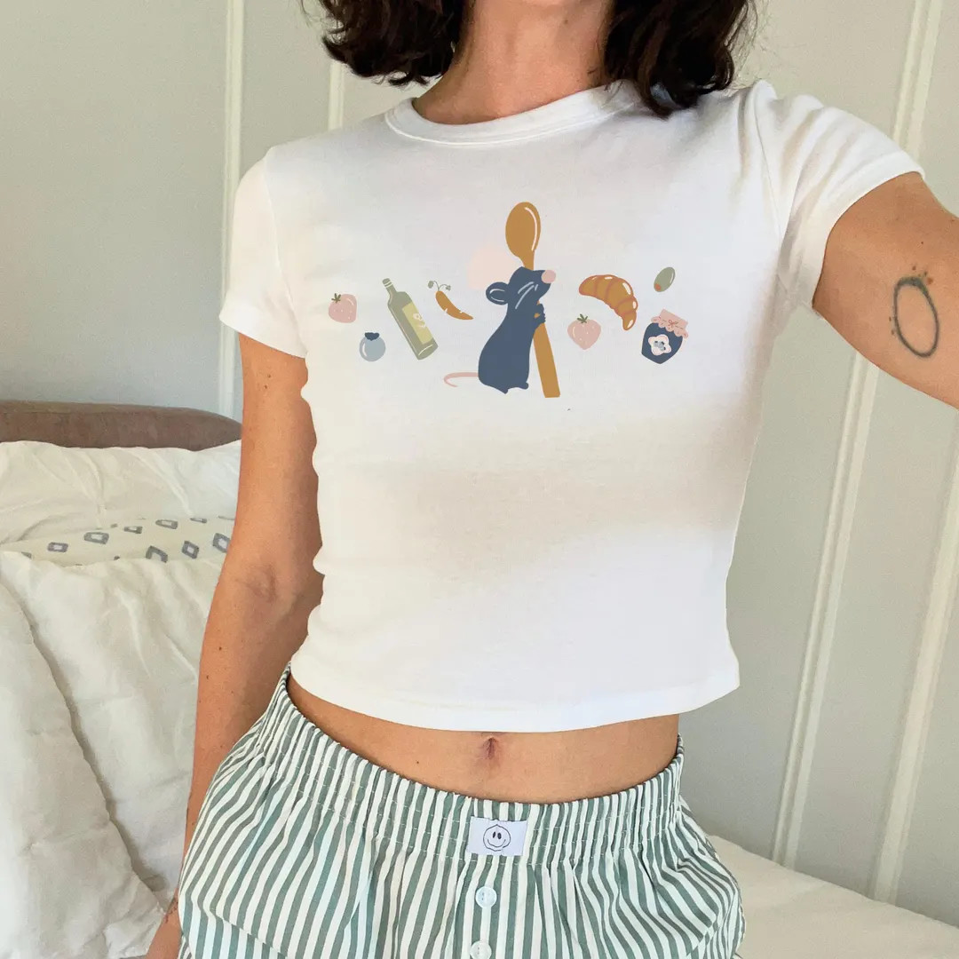 Remy Ratatouille Little Chef Baby Tee/ T-shirt | Rat Chef Illustration - Etsy | Etsy (US)