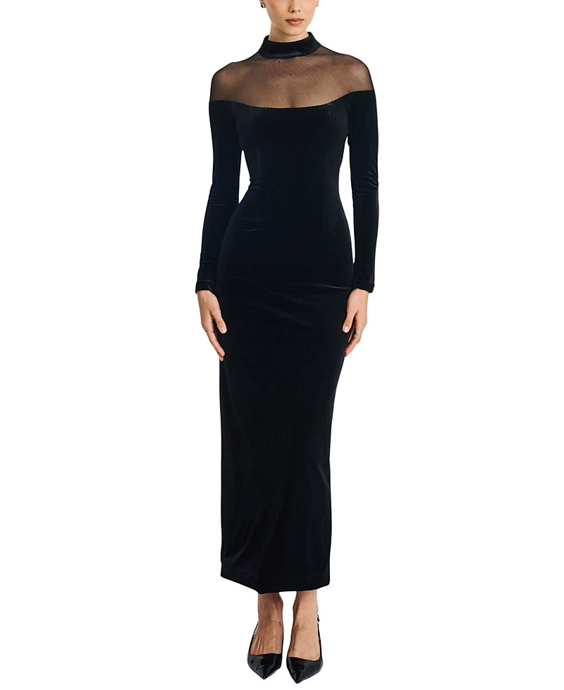 Miss Circle Blair Sheer Mock Neck Maxi Dress | Bloomingdale's (US)