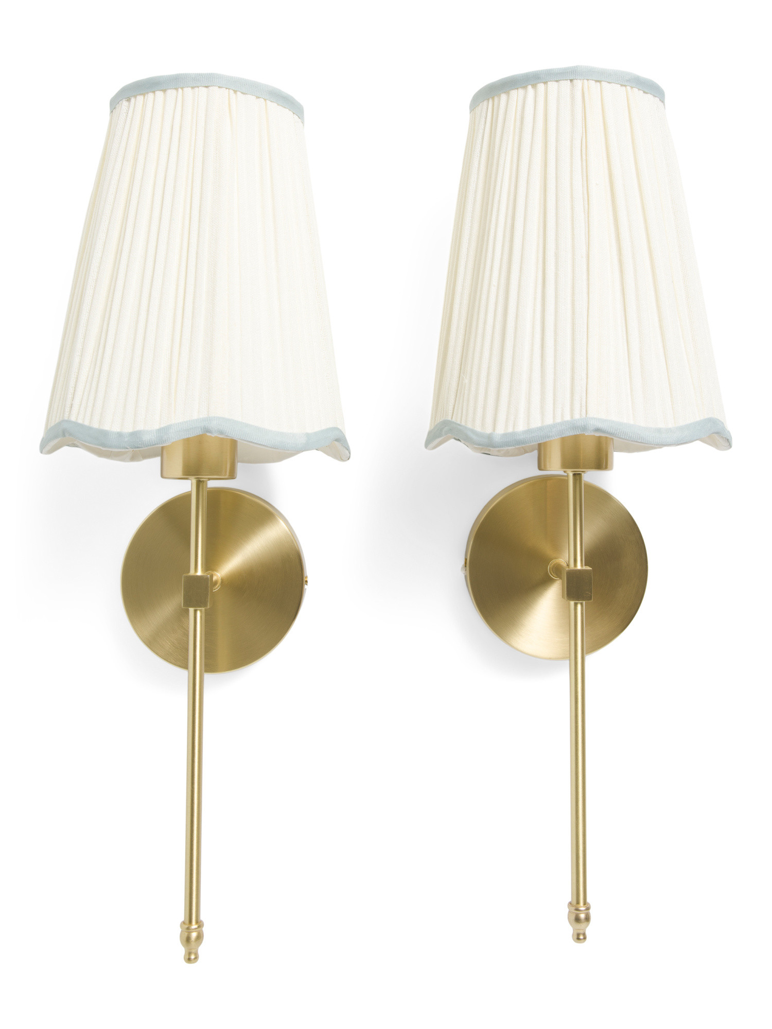 2pk 7.5x7x19.5 Scalloped Shade Rechargeable Led Wall Sconces | Home | Marshalls | Marshalls