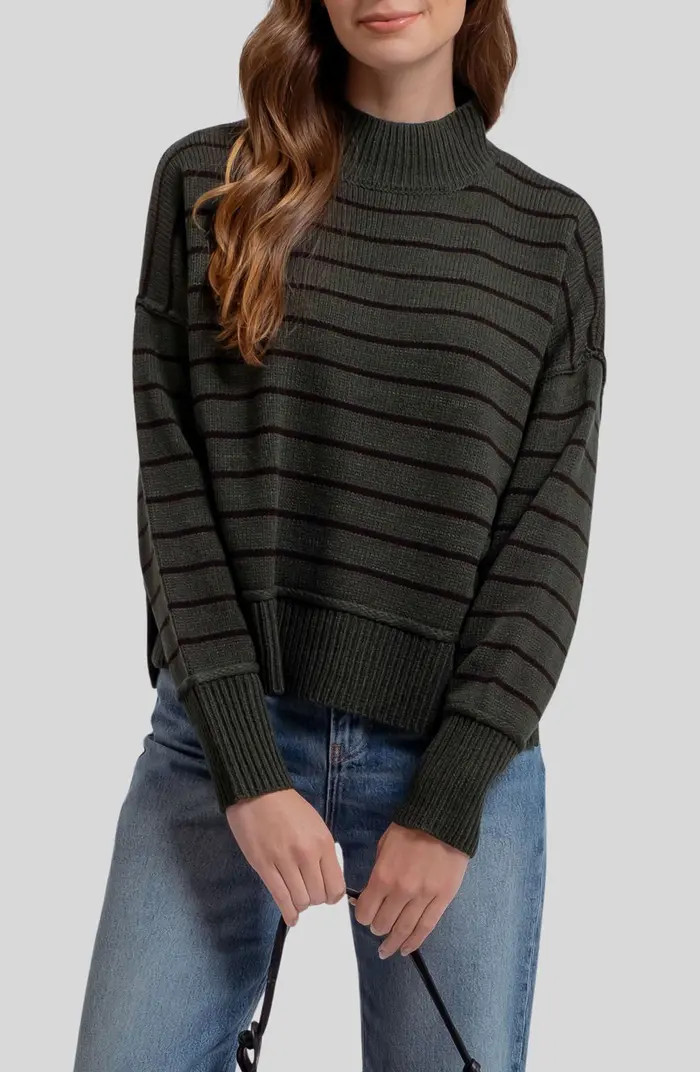Blu Pepper Stripe Mock Neck Sweater | Nordstromrack | Nordstrom Rack