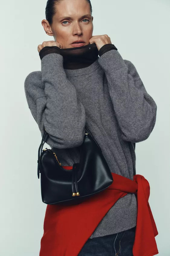 MINI BUCKET BAG WITH BEAD DETAIL | Zara US