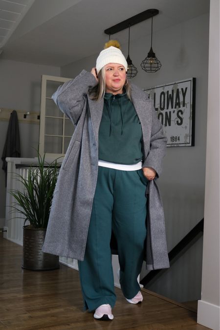 Midsize matching  athleisure set for staying home, running errands or travel. Wearing: XL in pants, XXL in top, XXL in coat. 

#plussizeoutfit #oldnavyoutfit 

#LTKfindsunder50 #LTKplussize #LTKmidsize