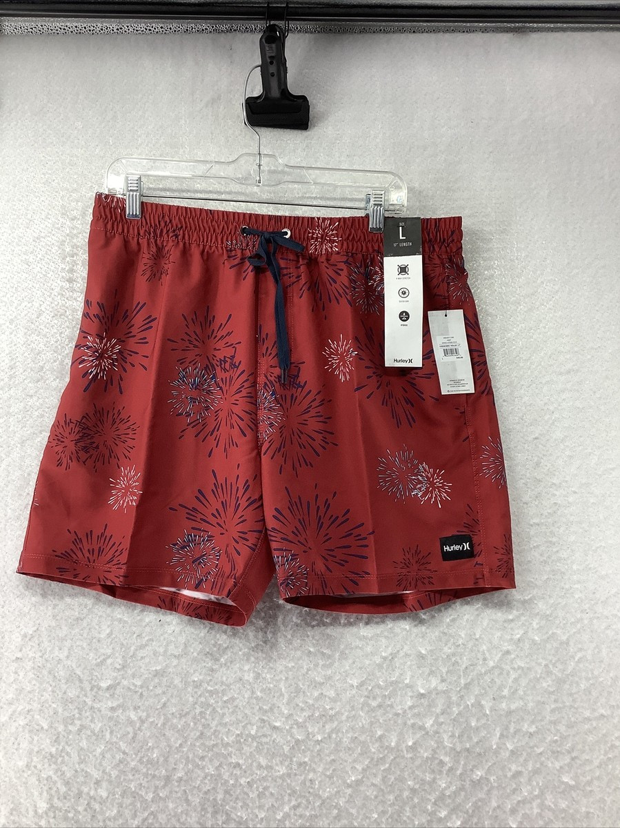Hurley Men's Red Firework Swim Trunks Size Large | eBay | eBay US