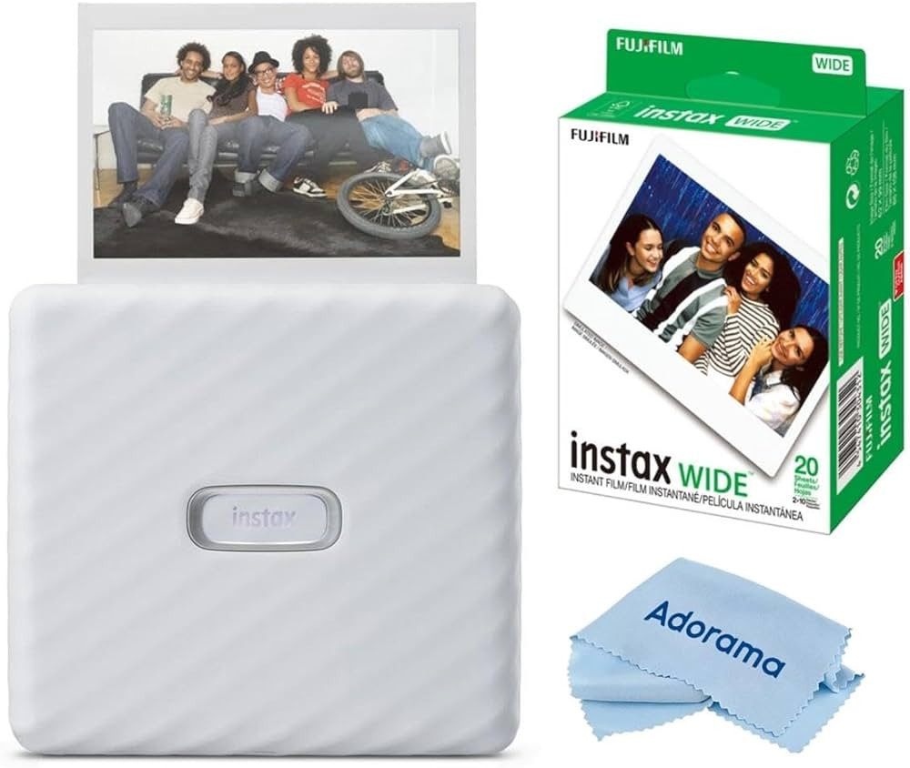 Fujifilm Instax Link Wide Smartphone Printer, with 20-Pack Instax Wide Instant Color Print Film I... | Amazon (US)