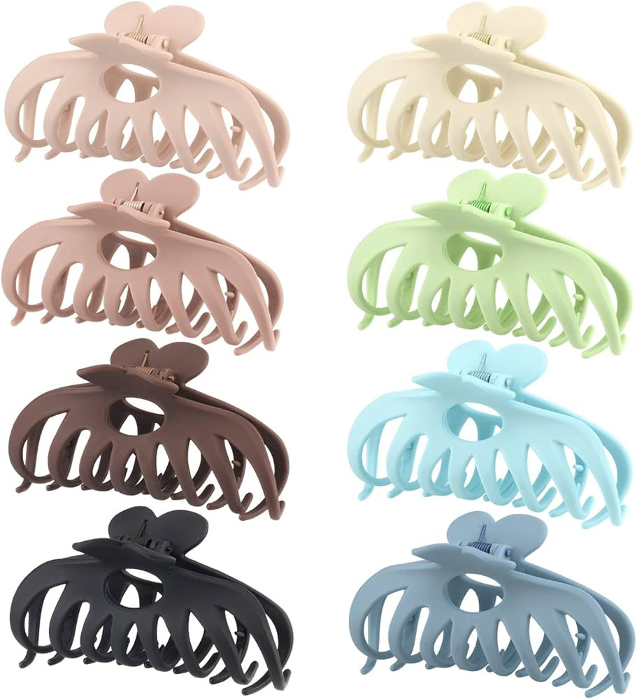 LuSeren Hair Clips for Women 4.3 Inch Large Hair Claw Clips for Women Thin Thick Curly Hair, Big ... | Amazon (US)