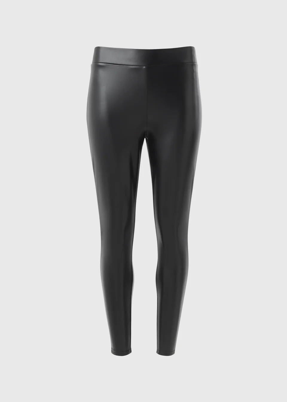 Black Trim Detail Faux Leather Leggings | Matalan (UK)